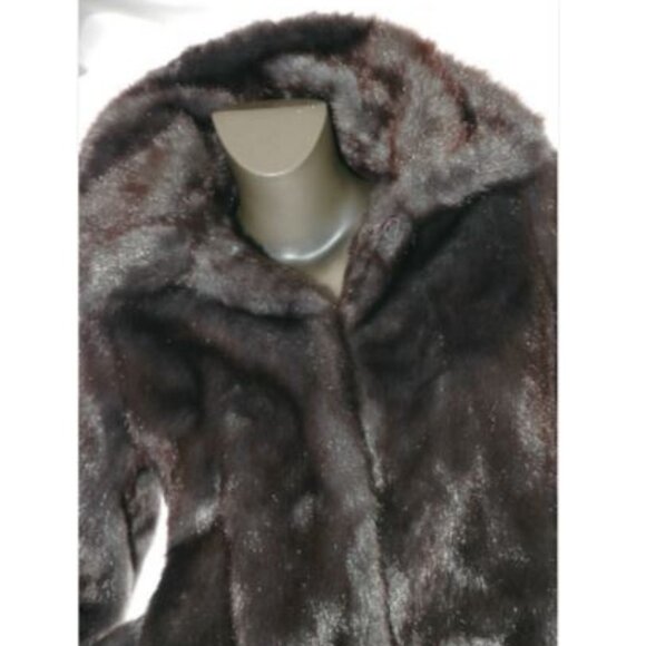 Faux FUR JACKET Lined Winter Warm Silvery Grey Shimmer Fashion Coat H&M Womens 6 - Picture 2 of 6